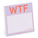 Book cover of: Knock Knock WTF Sticky Notes (Pastel Edition). By: Knock Knock Knock
