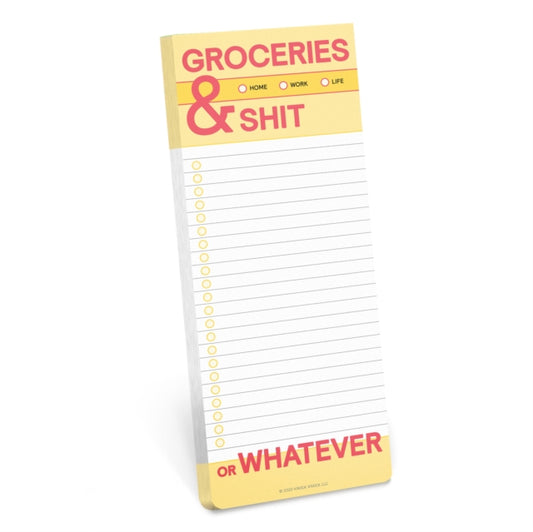 Book cover of: Knock Knock Groceries and Shit Make-a-List Pads