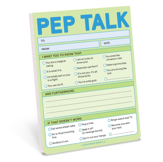 Book cover of: Knock Knock Pep Talk Nifty Note (Pastel)