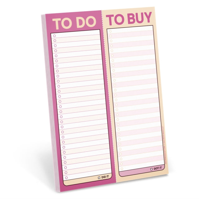 Book cover of: Knock Knock To Do / To Buy Perforated Pad (Pastel Version)