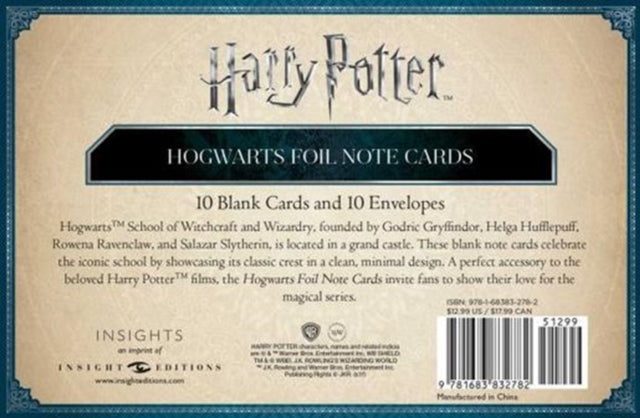 Book cover of: Harry Potter: Hogwarts Foil Note Cards
