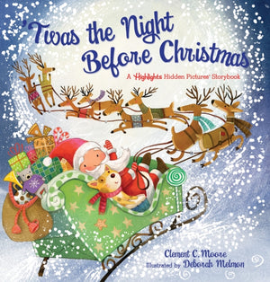 Twas the Night Before Christmas, Christmas Storybook with Seek-and-Find Puzzles for Kids 4-8, Over 120 Hidden Objects