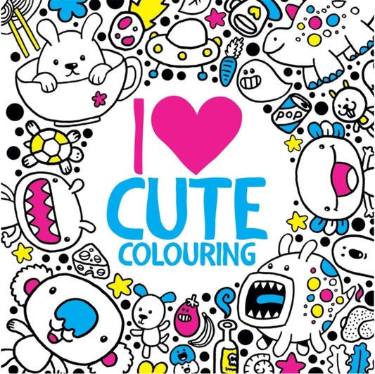 Book cover of: I Heart Cute Colouring. By: Michael O'Mara