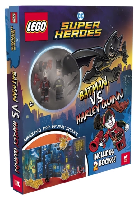 Book cover of: LEGO® DC Super Heroes™: Batman vs. Harley Quinn (with Batman™ and Harley Quinn™ minifigures, pop-up play scenes and 2 books). By: LEGO®
