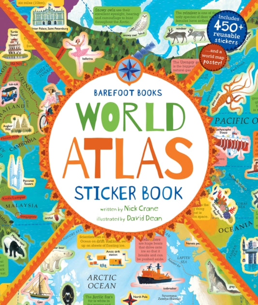 Book cover of: World Atlas Sticker Book. By: David Dean