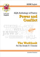 Book cover of: GCSE English Literature AQA Poetry Workbook: Power & Conflict Anthology (includes Answers). By: CGP Books