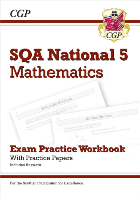Book cover of: National 5 Maths: SQA Exam Practice Workbook - includes Answers