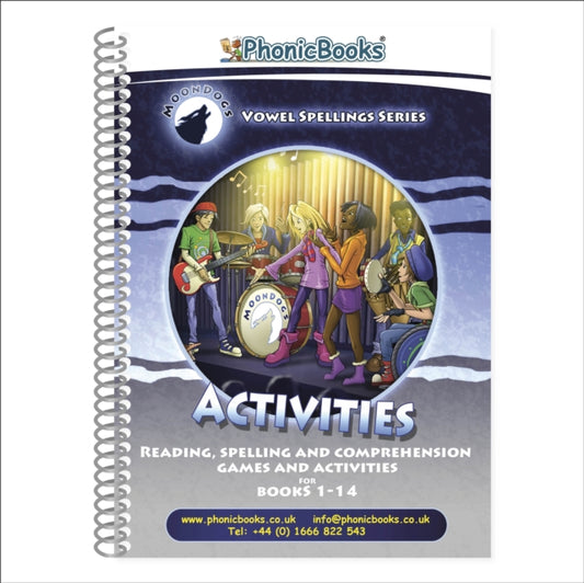 Book cover of: Phonic Books Moon Dogs Set 3 Vowel Spellings Activities. By: Phonic Books