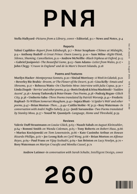 Book cover of: PN Review 260. By: Andrew Latimer