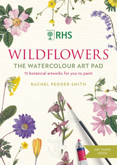 Book cover of: RHS Wildflowers Watercolour Art Pad. By: Rachel Pedder-Smith