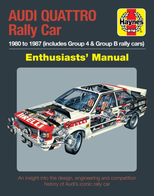 Book cover of: Audi Quattro Rally Car Manual. By: Nick Garton