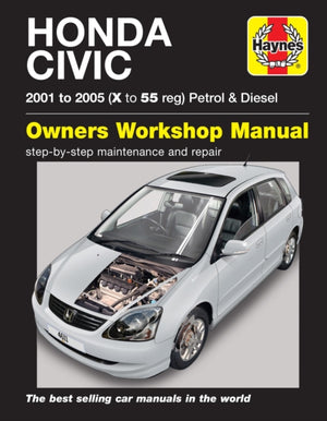 Honda Civicu bensiini- ja diiselmootoriga (01–05) Haynesi remondikäsiraamat