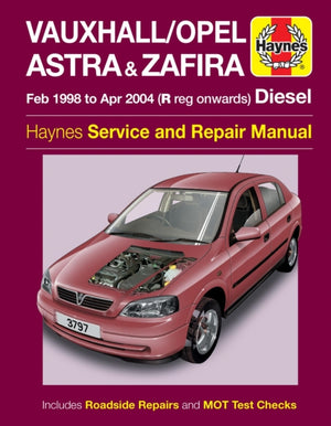 Vauxhall/Opel Astra ja Zafira diiselmootoriga (veebruar 98 - aprill 04) Haynesi remondikäsiraamat