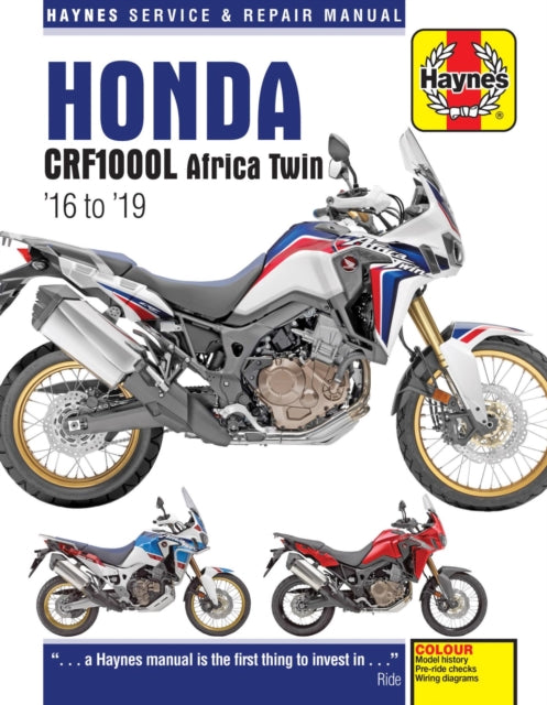Book cover of: Honda CRF1000L Africa Twin Service & Repair Manual (2016 to 2018). By: Editors of Haynes Manuals