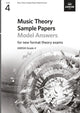 Book cover of: Music Theory Sample Papers Model Answers, ABRSM Grade 4