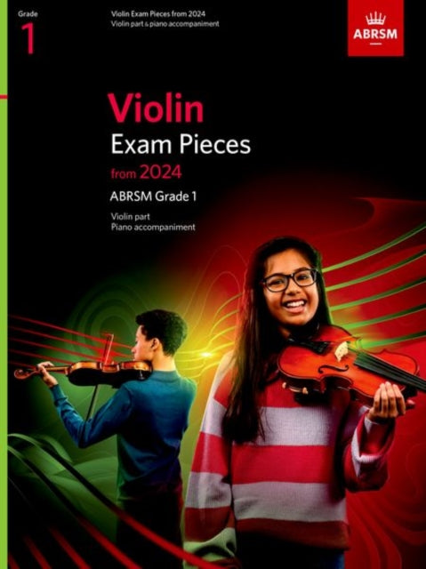 Book cover of: Violin Exam Pieces from 2024, ABRSM Grade 1, Violin Part & Piano Accompaniment
