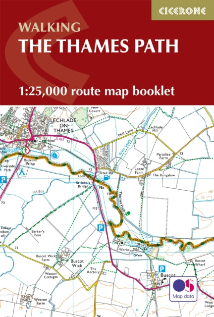 Book cover of: Thames Path Map Booklet. By: Leigh Hatts