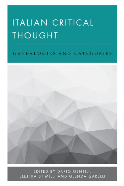 Book cover of: Italian Critical Thought. By: Dario Gentili