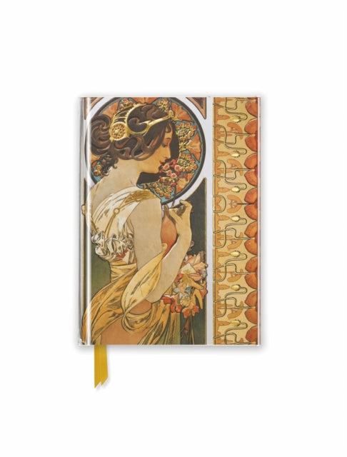 Book cover of: Mucha: Cowslip (Foiled Pocket Journal). By: Flame Tree Studio