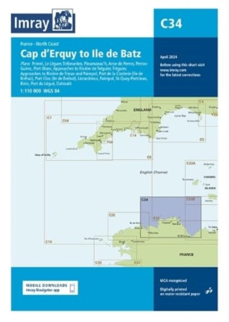 Book cover of: Imray Chart C34