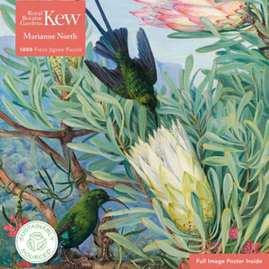 Adult Sustainable Jigsaw Puzzle Kew Gardens' Marianne North: Honeyflowers and Honeysuckers