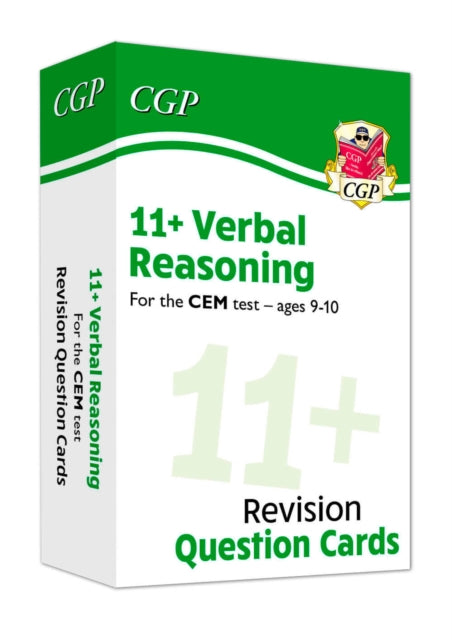 Book cover of: 11+ CEM Revision Question Cards: Verbal Reasoning - Ages 9-10