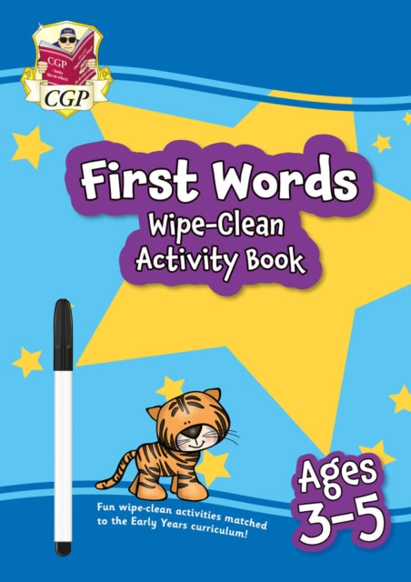 Book cover of: First Words Wipe-Clean Activity Book for Ages 3-5 (with pen)