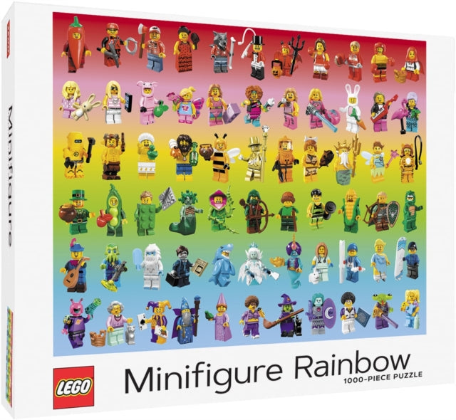 Book cover of: LEGO Minifigure Rainbow 1000-Piece Puzzle