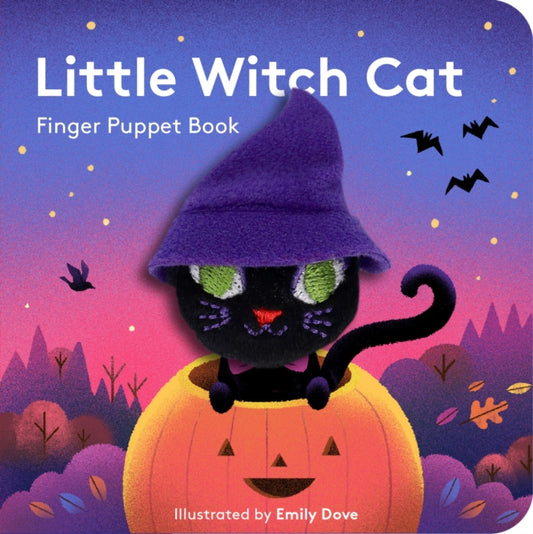 Book cover of: Little Witch Cat: Finger Puppet Book. By: Emily Dove