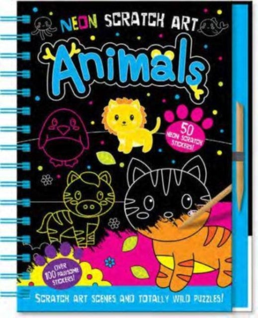 Book cover of: Neon Scratch Art Animals