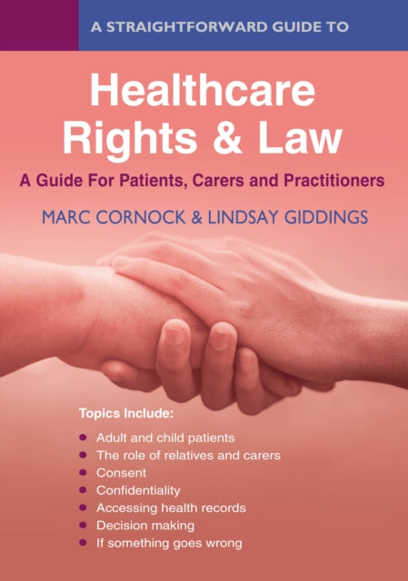 Book cover of: Straightforward Guide to Healthcare Rights & Law: A Guide for Patients, Carers and Practitioners. By: Marc Cornock