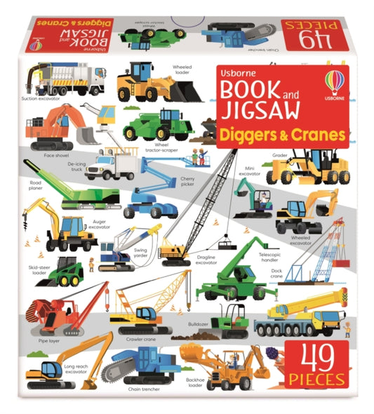 Book cover of: Usborne Book and Jigsaw Diggers and Cranes