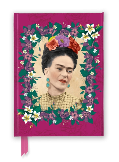 Book cover of: Frida Kahlo: Dark Pink (Foiled Journal). By: Flame Tree Studio