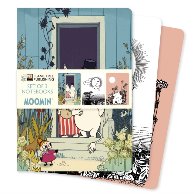 Book cover of: Moomin Set of 3 Standard Notebooks. By: Flame Tree Studio