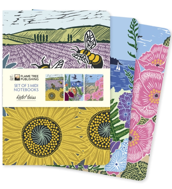 Book cover of: Kate Heiss Set of 3 Midi Notebooks. By: Flame Tree Studio