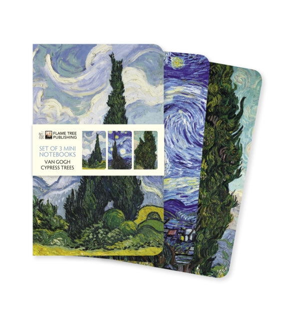 Book cover of: Vincent van Gogh: Cypresses Set of 3 Mini Notebooks