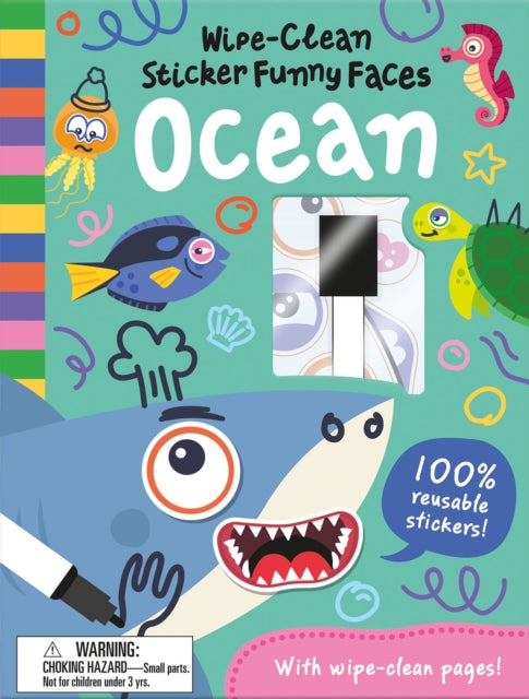 Book cover of: Wipe-Clean Sticker Funny Faces Ocean. By: Rob Abbott