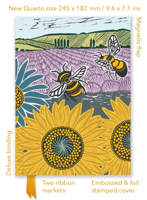 Book cover of: Kate Heiss: Sunflower Fields (Foiled Quarto Journal)