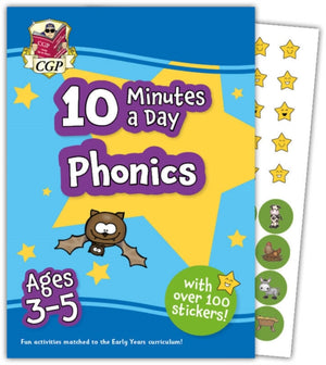 10 Minutes a Day Phonics for Ages 3-5 (with over 100 stickers)