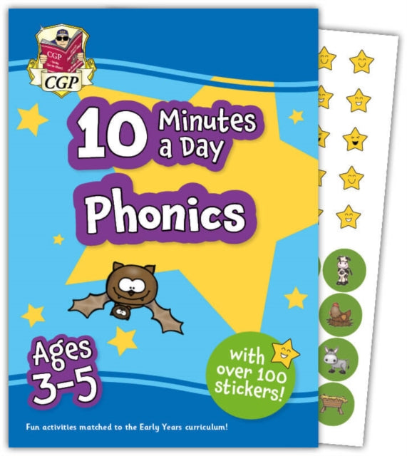 Book cover of: 10 Minutes a Day Phonics for Ages 3-5 (with over 100 stickers)