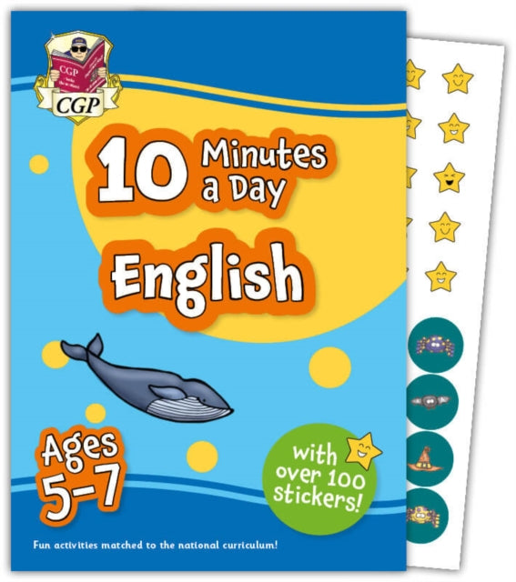 Book cover of: 10 Minutes a Day English for Ages 5-7 (with over 100 stickers)