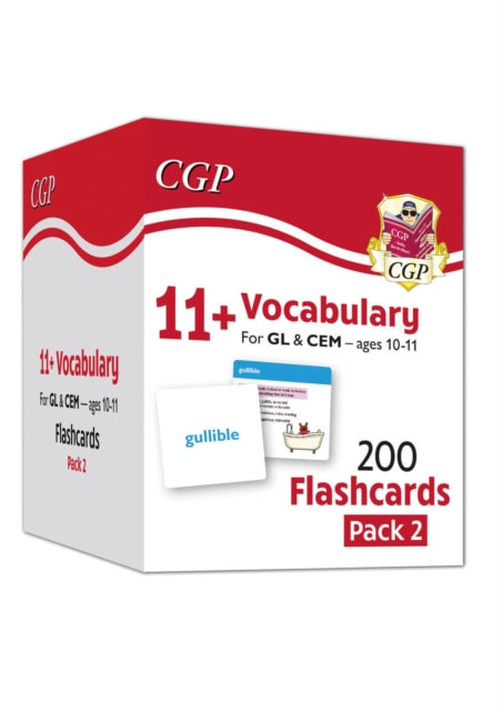 Book cover of: 11+ Vocabulary Flashcards for Ages 10-11 - Pack 2