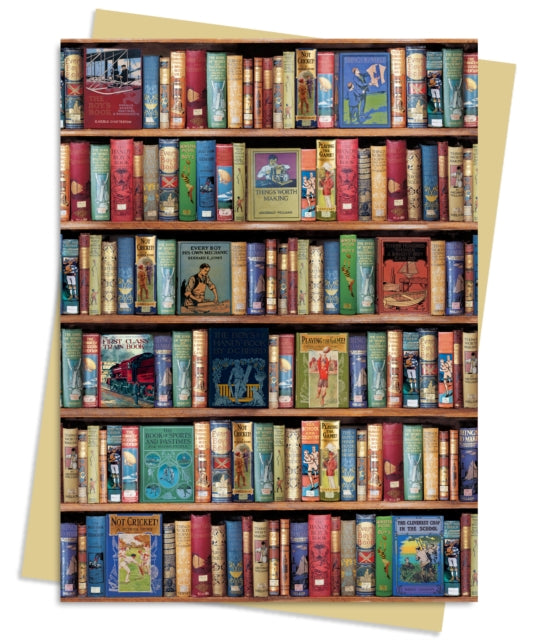 Book cover of: Bodleian Libraries: Hobbies and Pastimes Bookshelves Greeting Card Pack. By: Flame Tree Studio