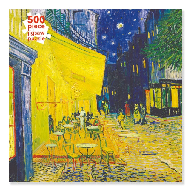 Book cover of: Adult Jigsaw Puzzle Vincent van Gogh: Cafe Terrace (500 pieces). By: Flame Tree Studio