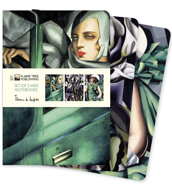 Book cover of: Tamara de Lempicka Set of 3 Midi Notebooks. By: Flame Tree Studio