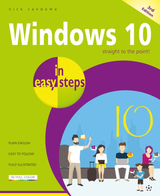 Book cover of: Windows 10 in easy steps, 3rd Edition. By: Nick Vandome