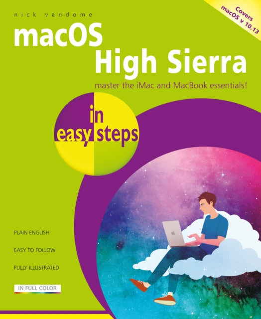 Book cover of: macOS High Sierra in easy steps. By: Nick Vandome