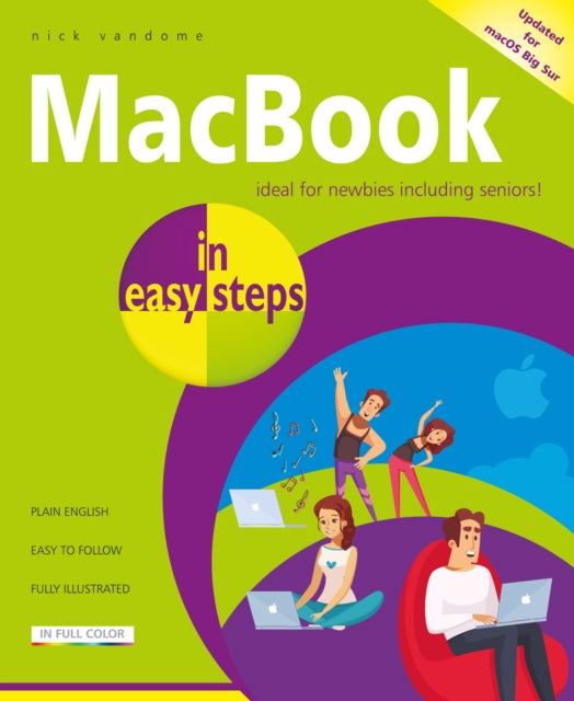 Book cover of: MacBook in easy steps. By: Nick Vandome