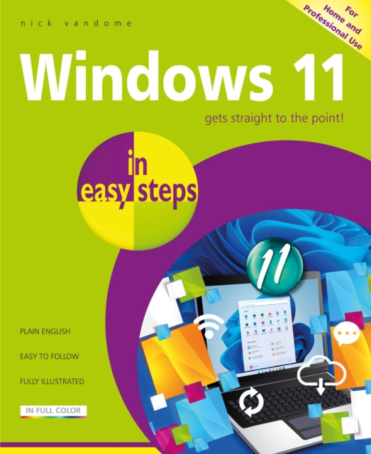 Book cover of: Windows 11 in easy steps. By: Nick Vandome