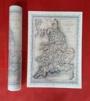 Railway Map of England and Wales 1852